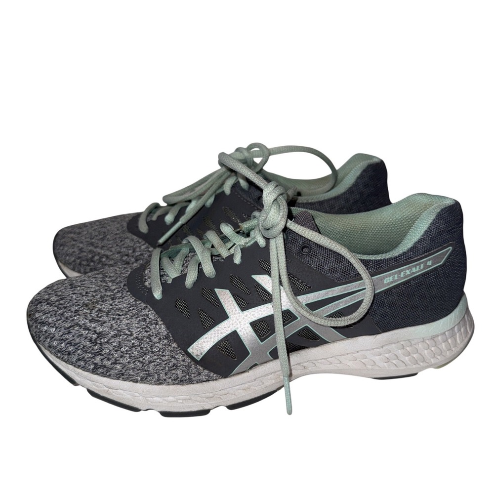 Asics Women's Shoe Green & Gray GEL-Exalt 4 Running T7E5N Size‎ 7